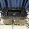 Nero Marquina Marble Sink – Wall-Mounted Black Marble Elegance
