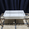 Elegant White Carrara Marble Sink
