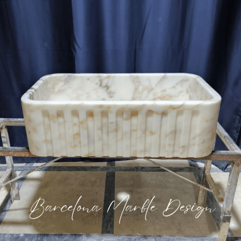 Chic Calacatta Gold Marble Sink
